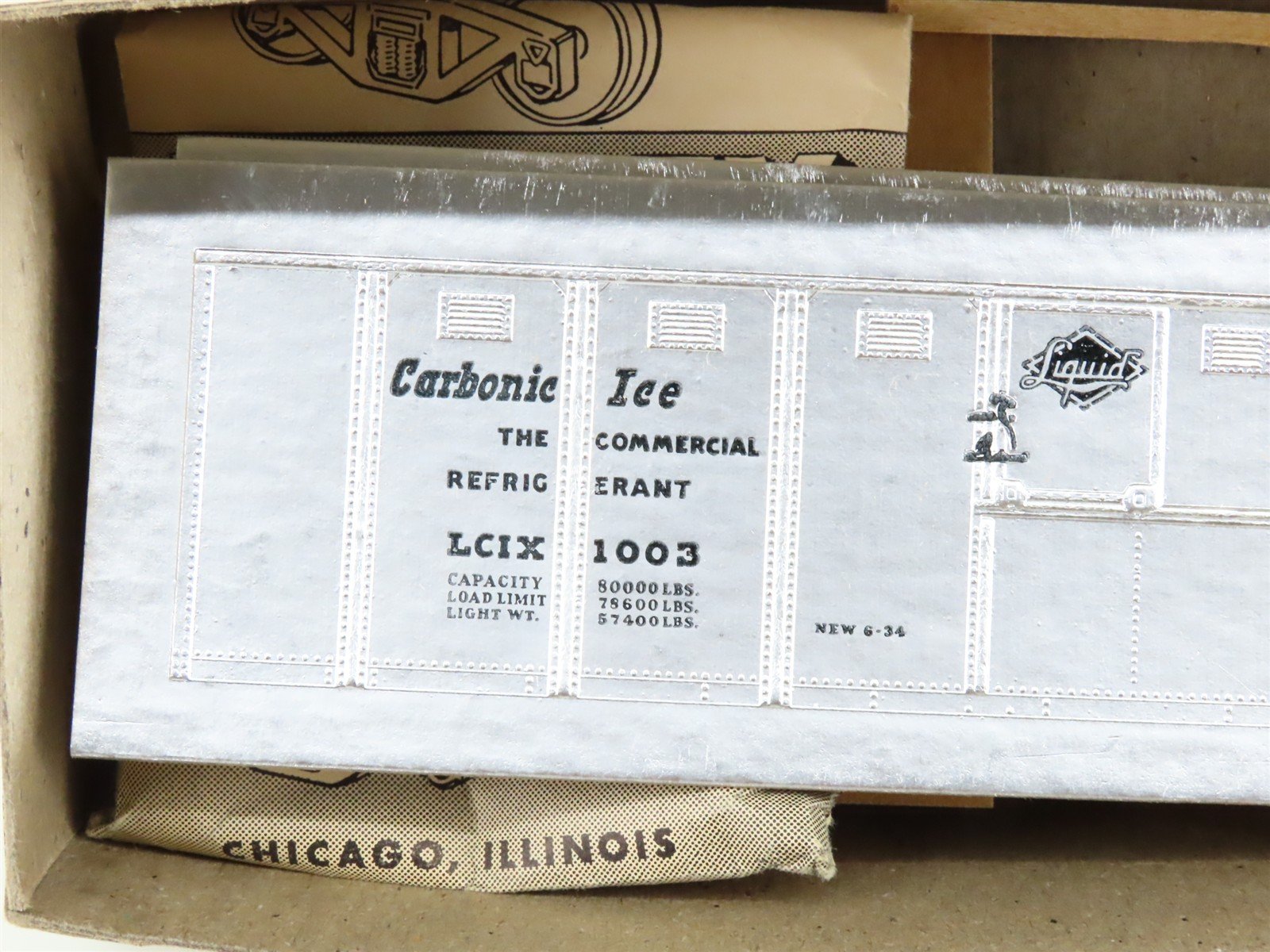 HO Scale Varney Kit R-19 LCIX Liquid Carbonic Dry Ice Reefer #1003