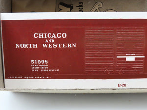 HO Varney Kit B-28 C&NW Chicago & North Western Route of the 400 Box Car #51998