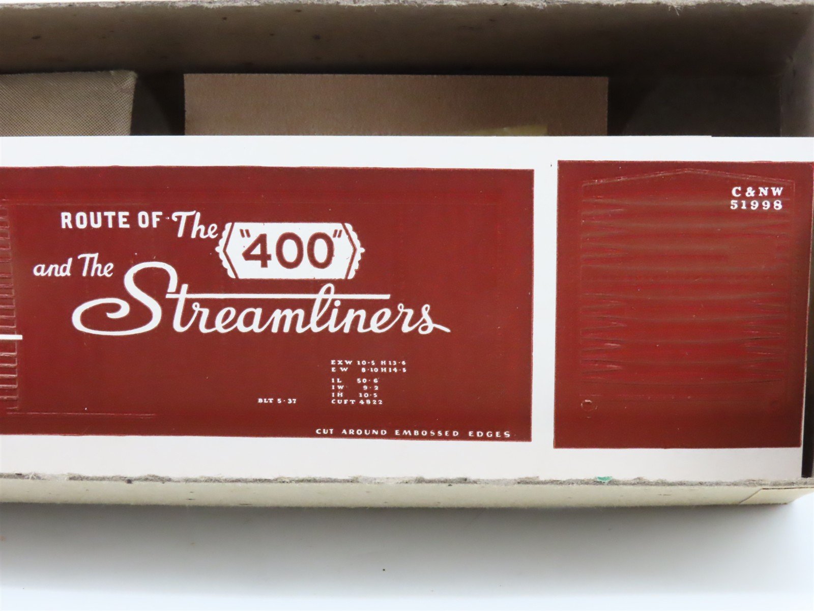 HO Varney Kit B-28 C&NW Chicago & North Western Route of the 400 Box Car #51998