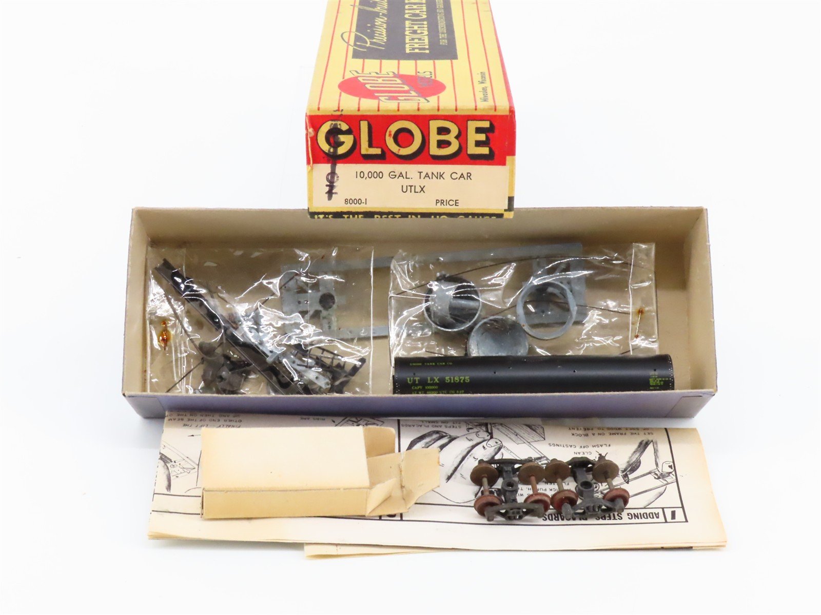 HO Scale Globe Kit 8000-1 UTLX Union Tank Car Co 10,000 Gallon Tank Car #51875