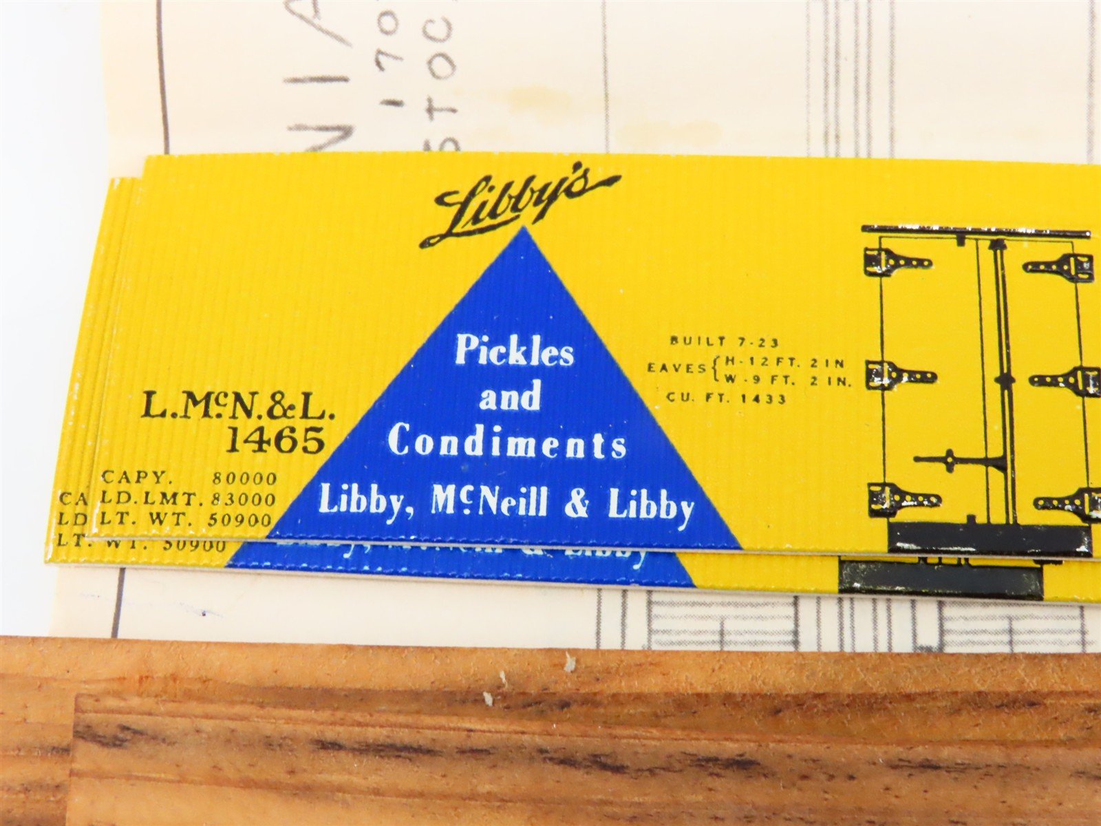 HO Scale Laconia Kit LMCN&L Libby's Pickles Billboard Reefer #1465