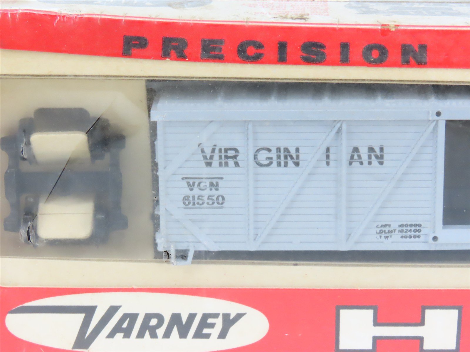 HO Scale Varney Kit 2465K VGN Virginian Wood Braced Box Car #61550 - Sealed
