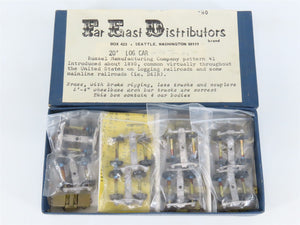 HO Scale Far East Distributors Brass Kit of Four 20' Log Cars