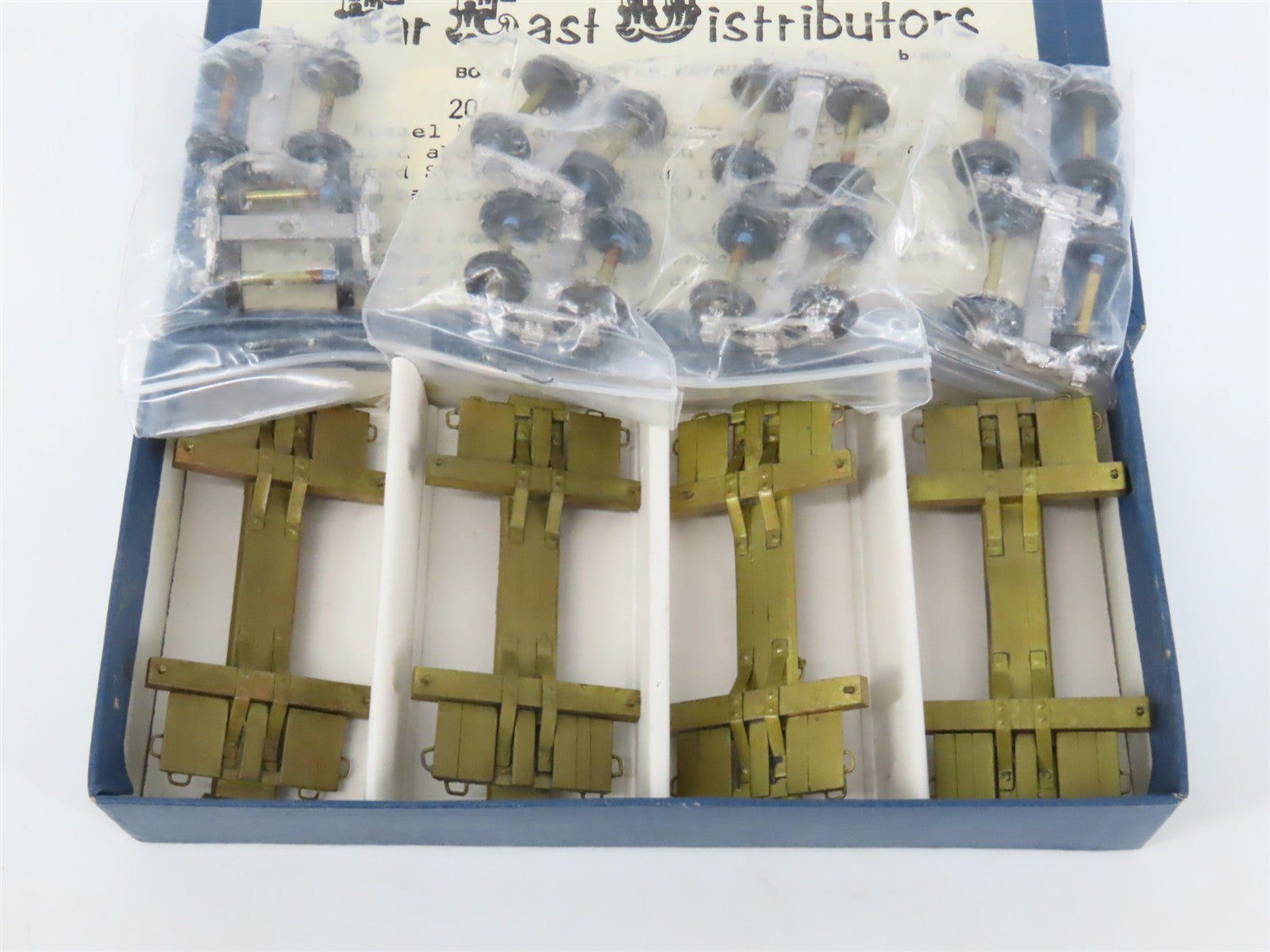 HO Scale Far East Distributors Brass Kit of Four 20' Log Cars