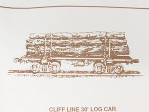 HO Scale The Cliff Line Scale Models Kit of Two 1097 30' Log Cars