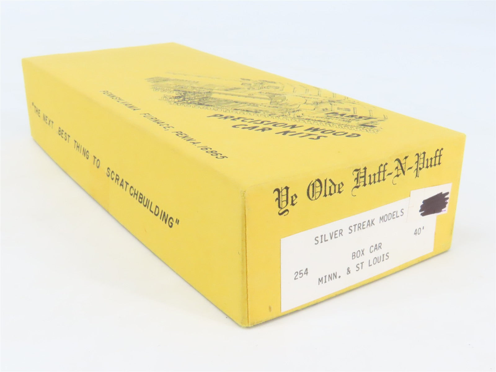 HO Ye Olde Huff-N-Puff Silver Streak Kit 254 M&STL Peoria Gateway Box Car #51368
