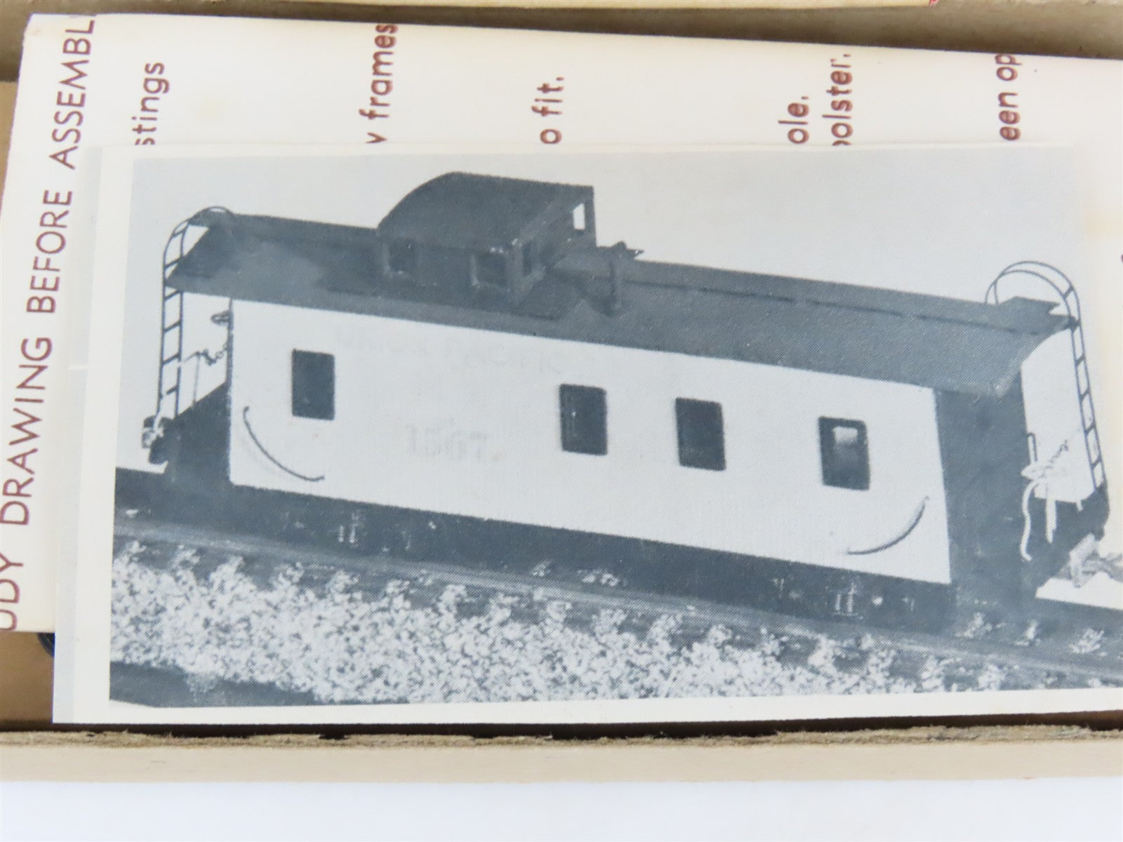 HO Scale The Cliff Line Kit TC-4 UP Union Pacific Railroad Caboose #1862