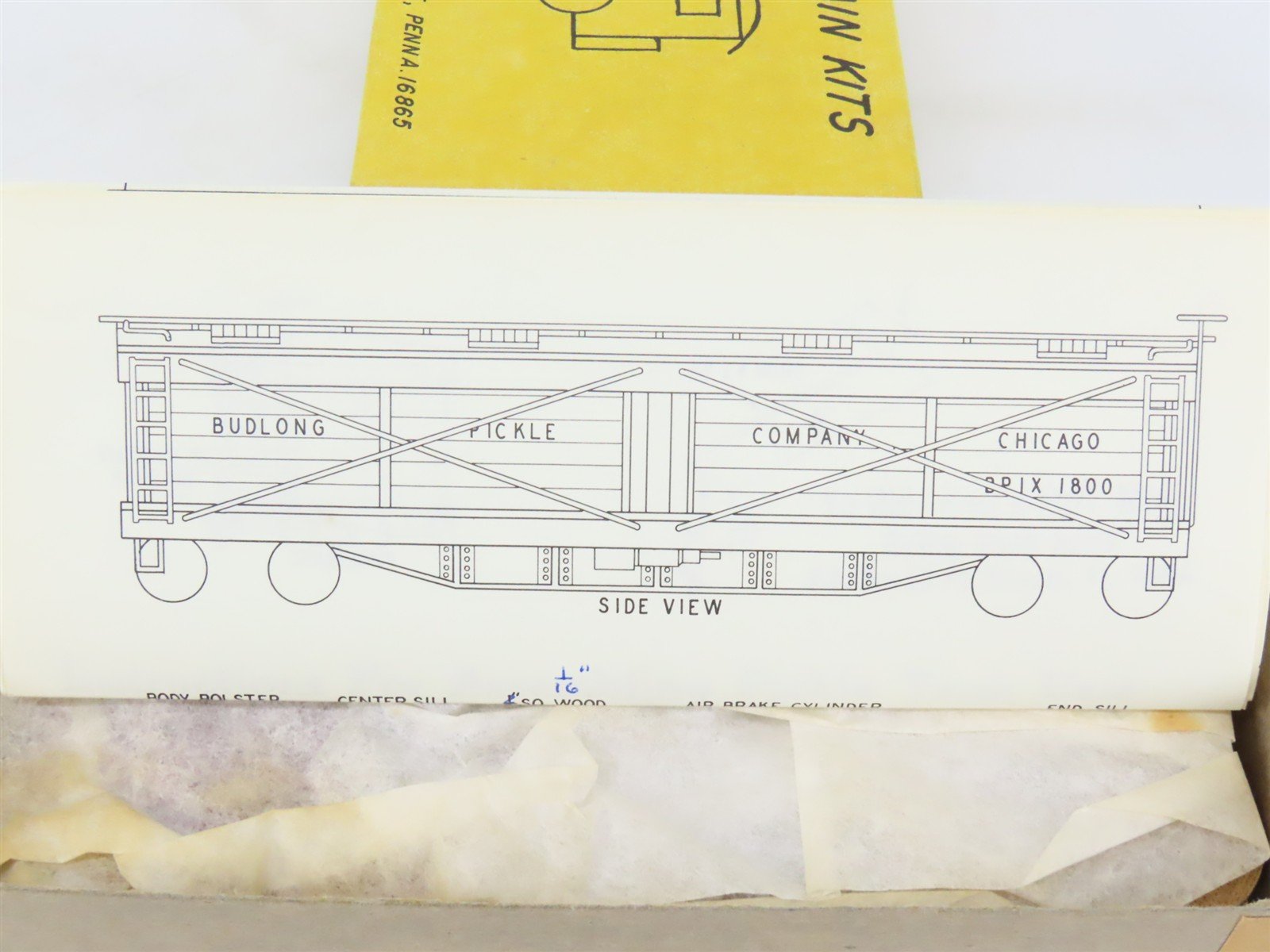 HO Scale Ye Olde Huff-N-Puff Kit 504 RMCX Monarch Pickle Tank Car #3830