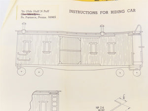 HO Scale Ye Olde Huff-N-Puff Kit 337 Undecorated Riding Caboose