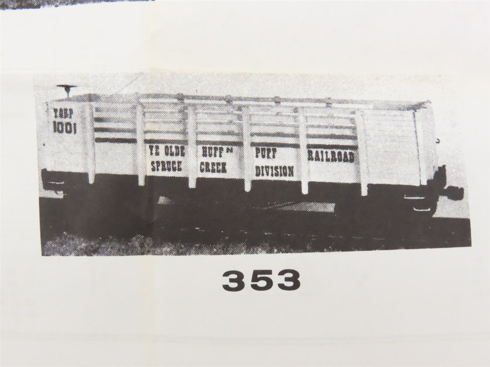 HO Scale Ye Olde Huff-N-Puff Kit 353 Undecorated 37' Oldie Coke Car