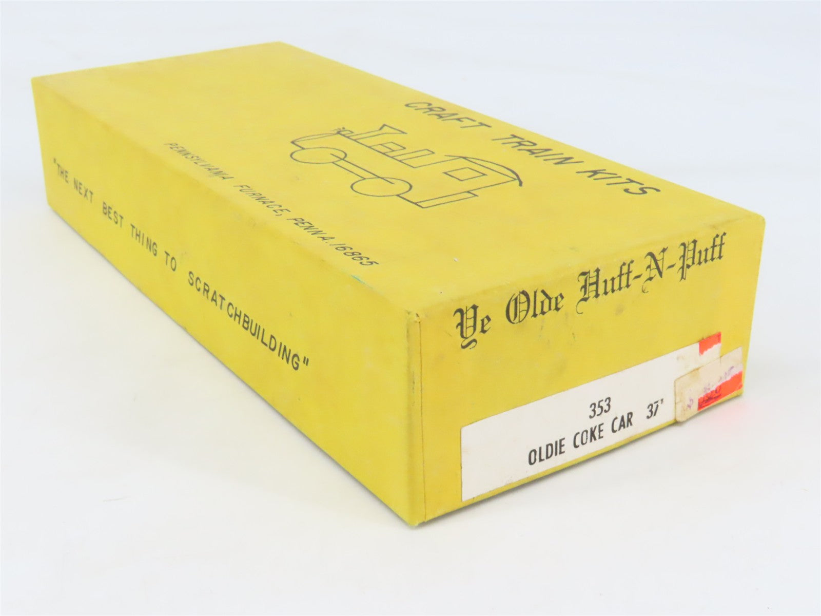 HO Scale Ye Olde Huff-N-Puff Kit 353 Undecorated 37' Oldie Coke Car