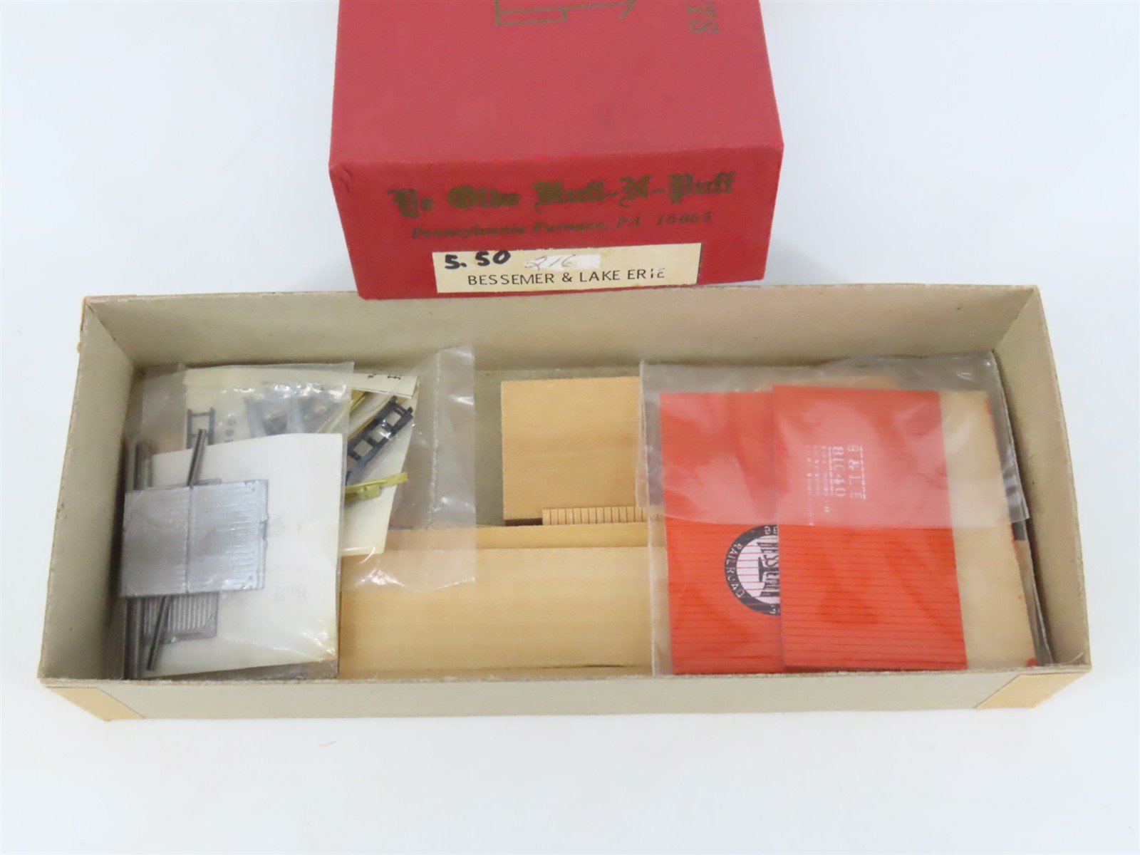 HO Scale Ye Olde Huff-N-Puff Kit 216 B&LE Bessemer & Lake Erie Box Car #81040