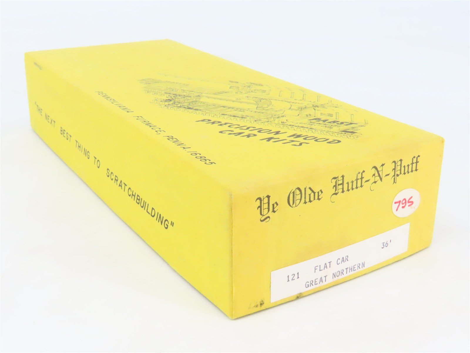 HO Scale Ye Olde Huff-N-Puff Kit 121 GN Great Northern Railway Flat Car #42736
