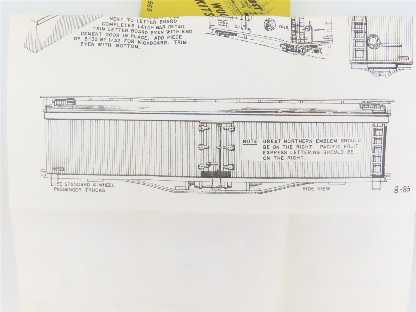 HO Scale Ye Olde Huff-N-Puff Kit 88 NP Northern Pacific Express Reefer #2200