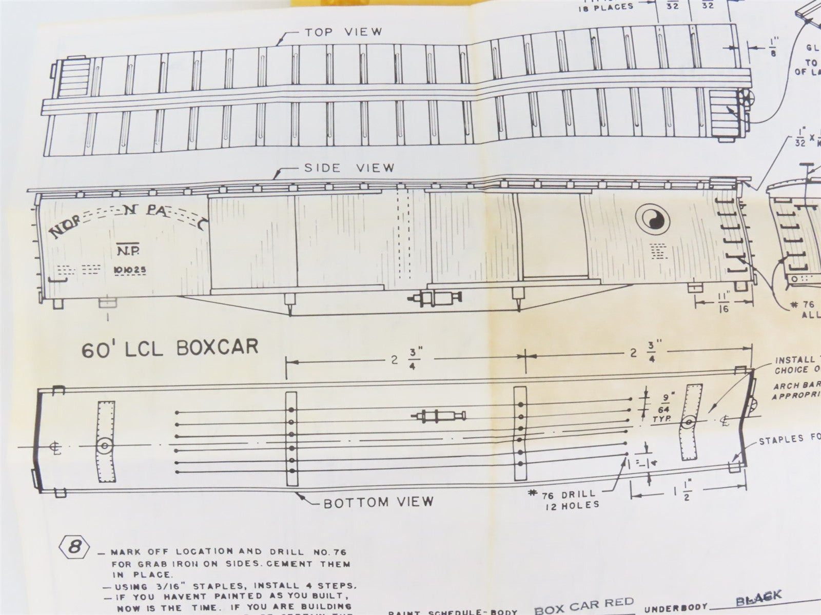 HO Scale Ye Olde Huff-N-Puff Kit 321 NP Northern Pacific 60' Box Car #101025