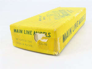 HO Scale Main Line Kit CC-15 T&P Texas & Pacific Railroad 36' Cattle Car #4035