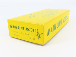 HO Scale Main Line Models Kit BC-20 B&O Baltimore & Ohio 42' Wood Box Car #23107