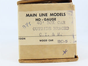 HO Scale Main Line Models Kit BC-5 C&IM 40' Box Car #82629 - Partially Assembled
