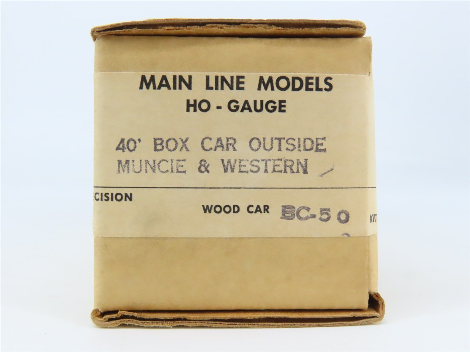 HO Scale Main Line Kit BC-50 MWR Muncie & Western Railroad 40' Box Car #1247