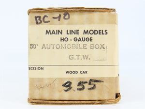 HO Scale Main Line Models Kit BC-10 GTW Grand Trunk Western 50' Box Car #917520