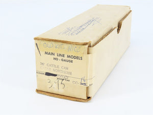 HO Scale Main Line Kit GN Great Northern Railway 36' Cattle Car #42734
