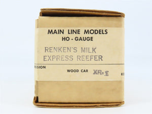 HO Scale Main Line Models Kit XR-1 GPEX Renken's Milk Express Reefer #761
