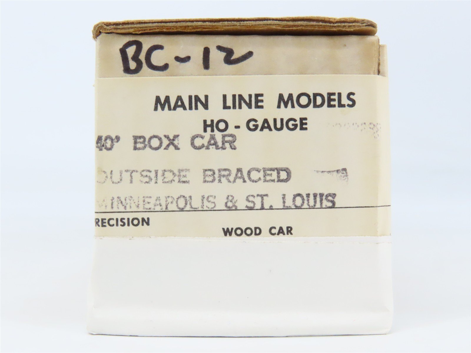 HO Main Line Models Kit BC-12 M&STL Minneapolis & St Louis 40' Box Car #4165