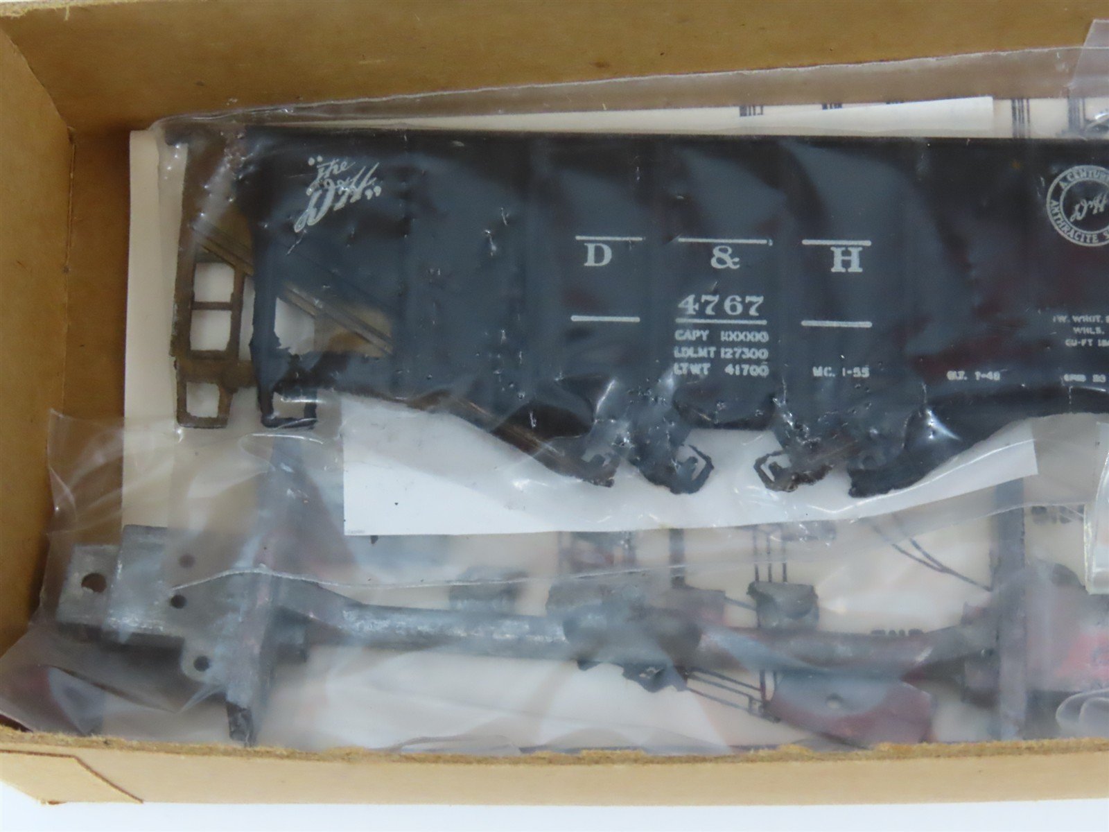 HO Scale Ulrich Kit 931-116 D&H Delaware & Hudson Railroad 2-Bay Hopper #4767