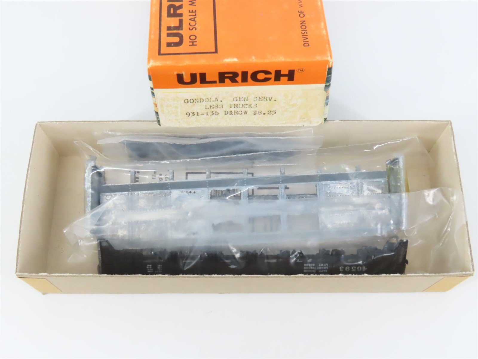 HO Scale Ulrich Kit 931-136 D&RGW Rio Grande Railroad Gondola #46593