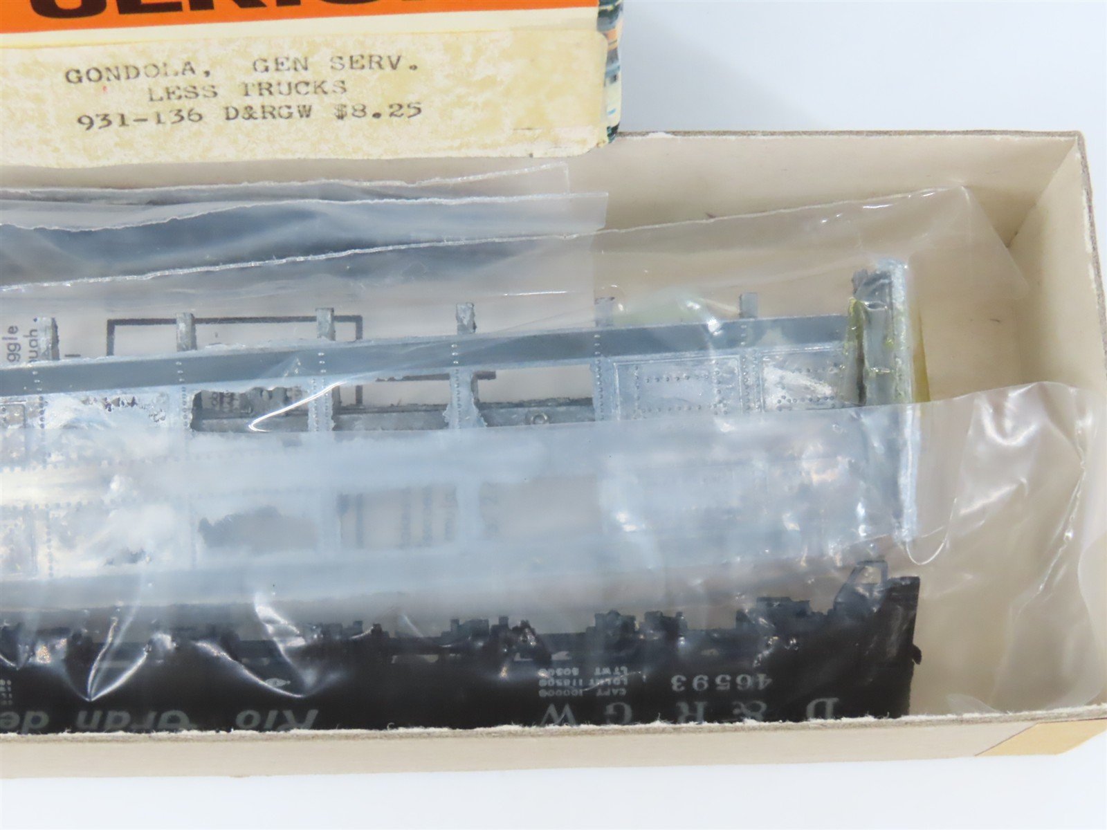 HO Scale Ulrich Kit 931-136 D&RGW Rio Grande Railroad Gondola #46593