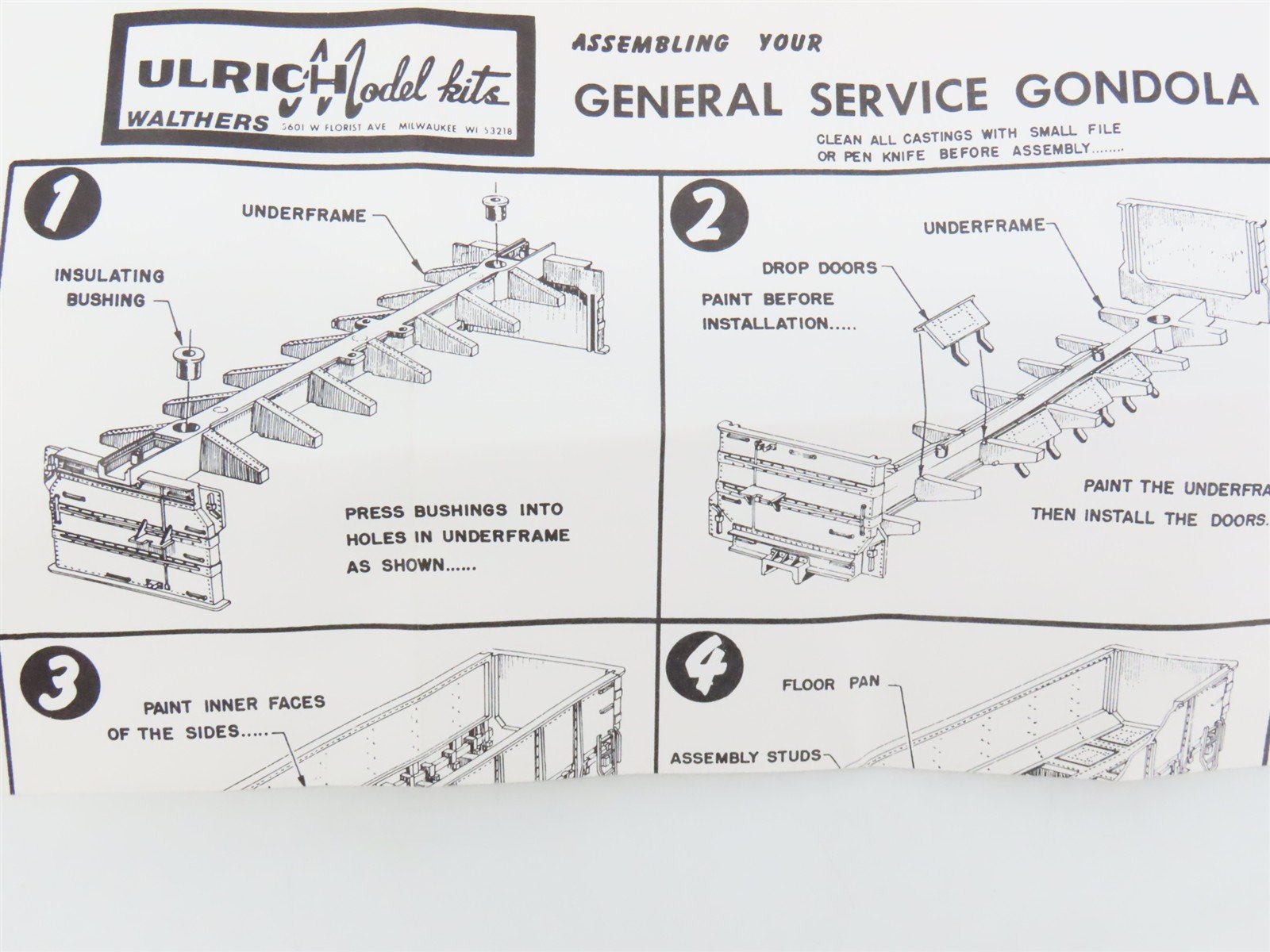 HO Scale Ulrich Kit 931-136 D&RGW Rio Grande Railroad Gondola #46593