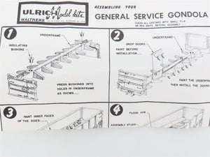 HO Scale Ulrich Kit 931-136 D&RGW Rio Grande Railroad Gondola #46593