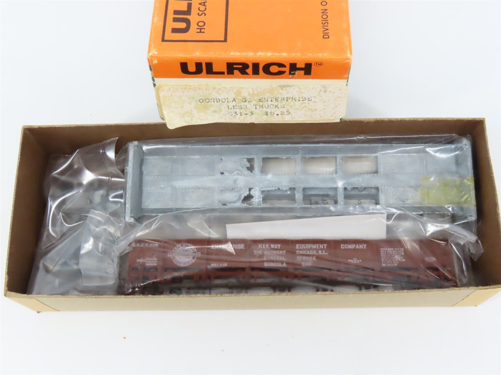 HO Scale Ulrich Kit 931-3 EREX Enterprise Railway Equipment Gondola #205