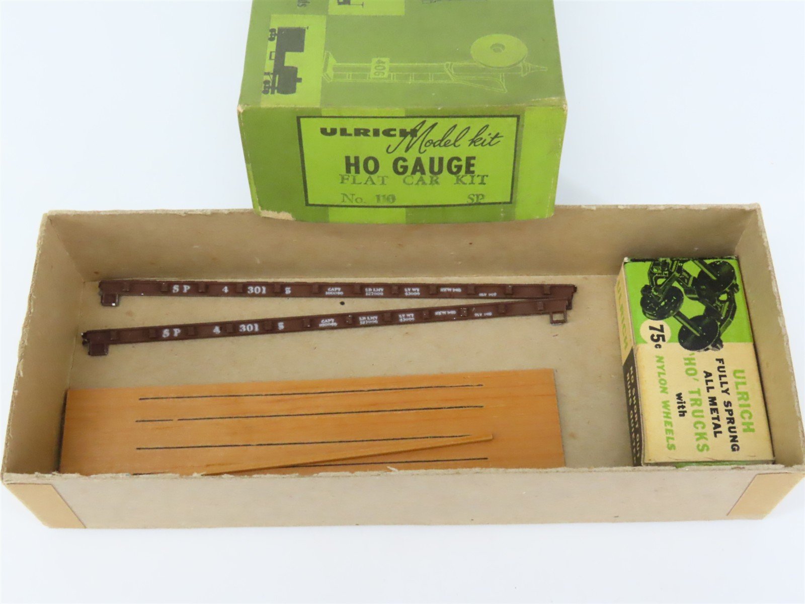 HO Scale Ulrich Kit No 110 SP Southern Pacific Railroad Flat Car #43015