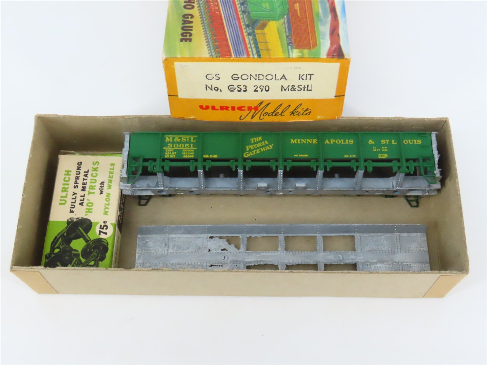 HO Scale Ulrich Kit No. GS3 290 M&STL Gondola #30051 - Partially Assembled