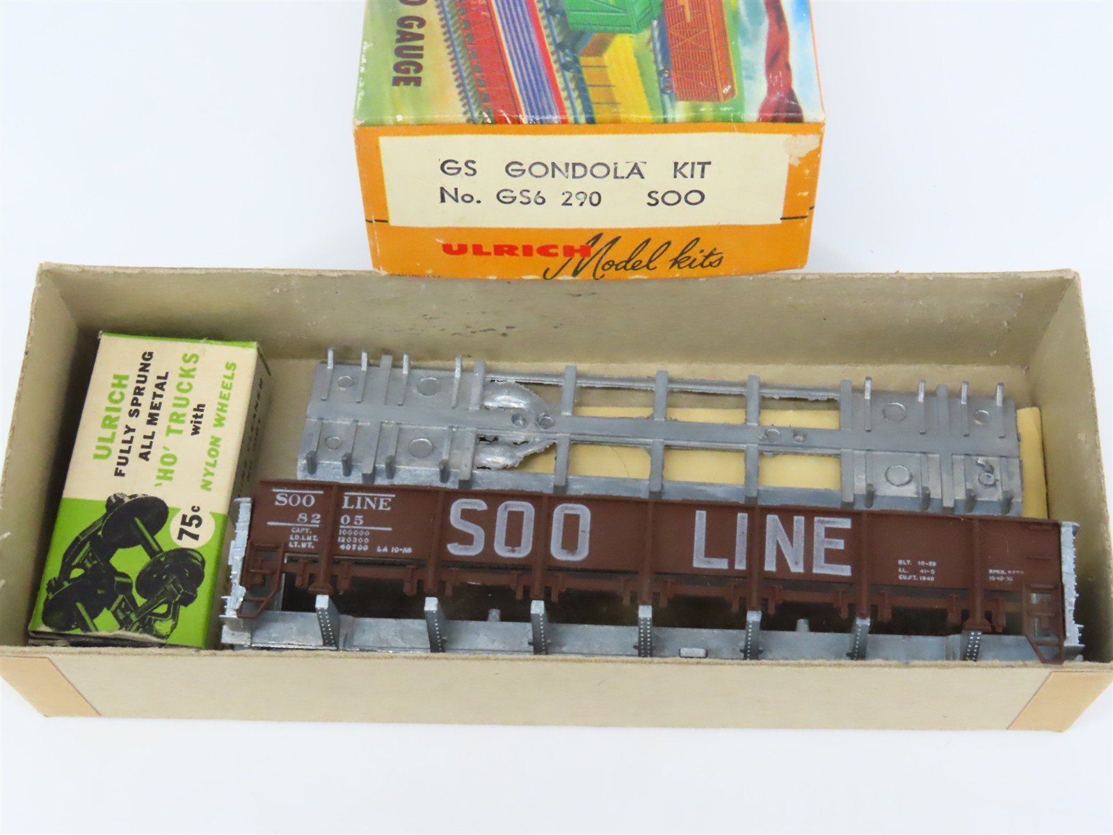 HO Scale Ulrich Kit No. GS6 290 SOO Line Gondola #8205 - Partially Assembled
