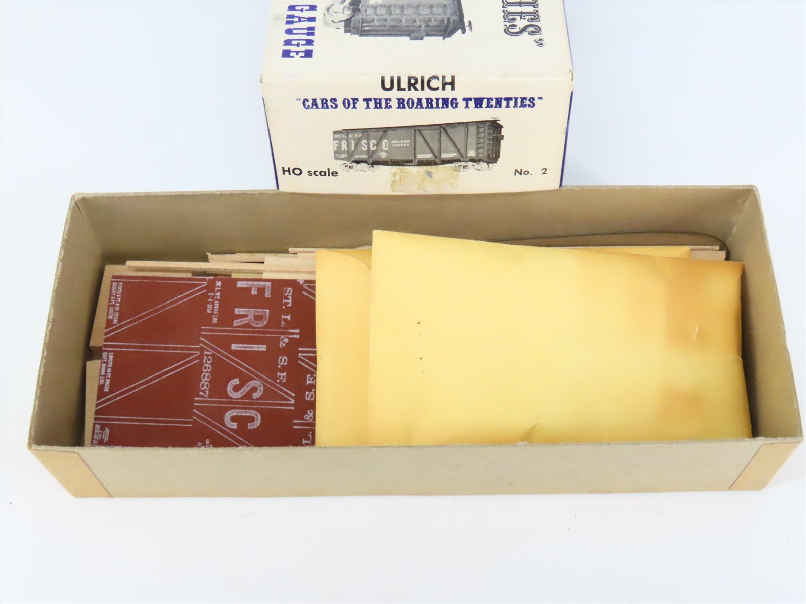 HO Scale Ulrich Kit No. 2 STL&SF Frisco Railroad Single Door Box Car #126887
