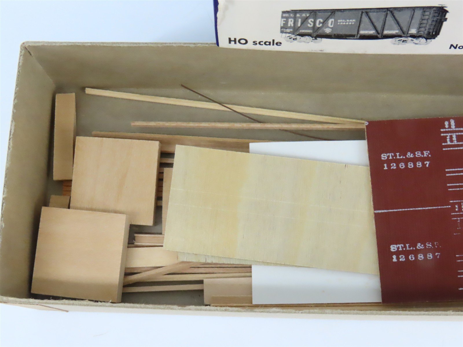 HO Scale Ulrich Kit No. 2 STL&SF Frisco Railroad Single Door Box Car #126887