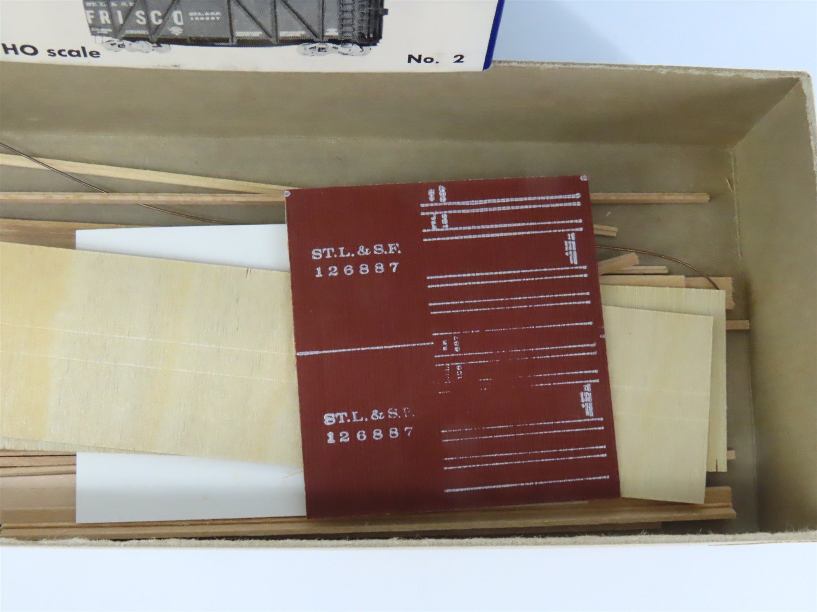 HO Scale Ulrich Kit No. 2 STL&SF Frisco Railroad Single Door Box Car #126887