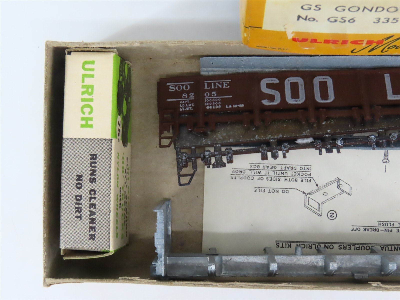 HO Scale Ulrich Kit No. GS6 335 SOO Line Gondola #8205