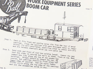 HO Scale REDBALL Kit 4309 Unpainted Wreck Crane Boom Car