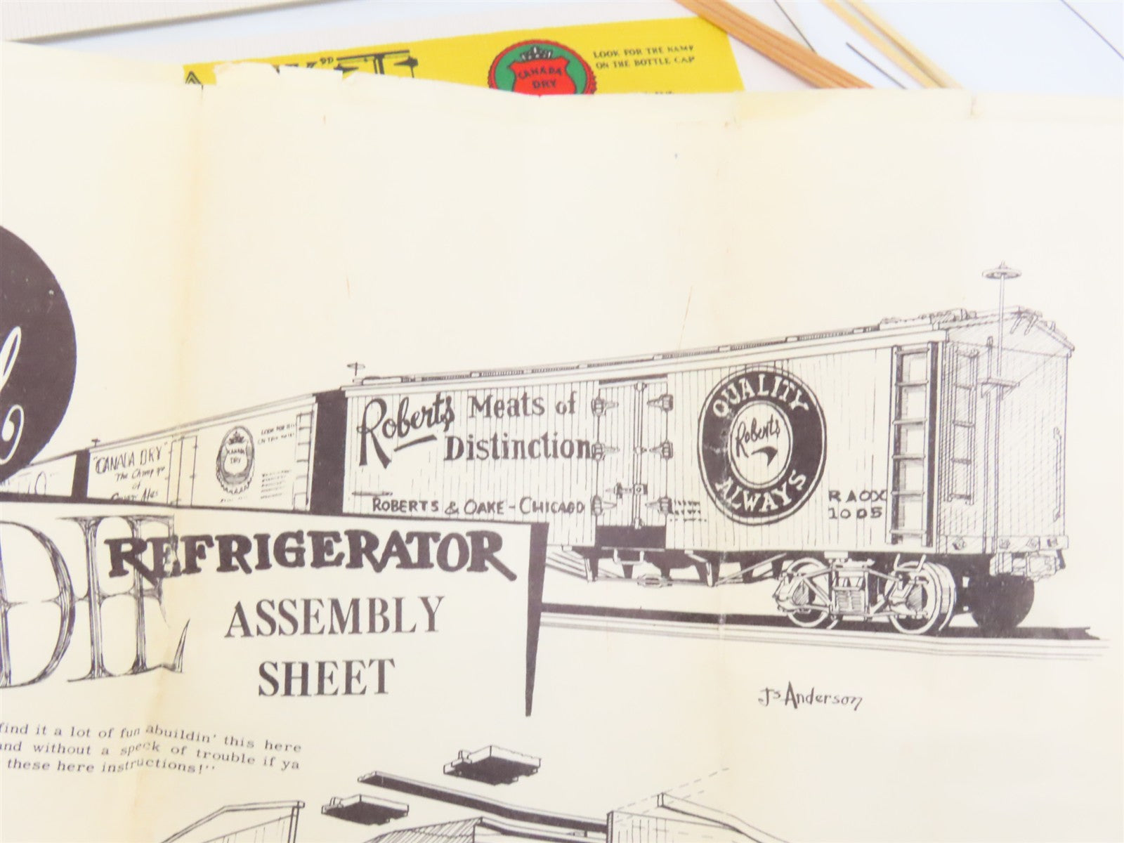 HO Scale REDBALL Oldie Kit GARE Canada Dry Ginger Ale Reefer #9104