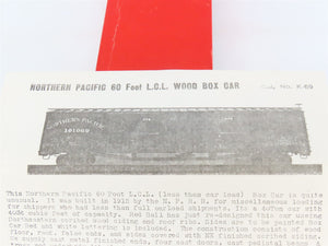 HO Scale REDBALL Kit No. 69 NP Northern Pacific Railroad 60' L.C.L. Wood Box Car