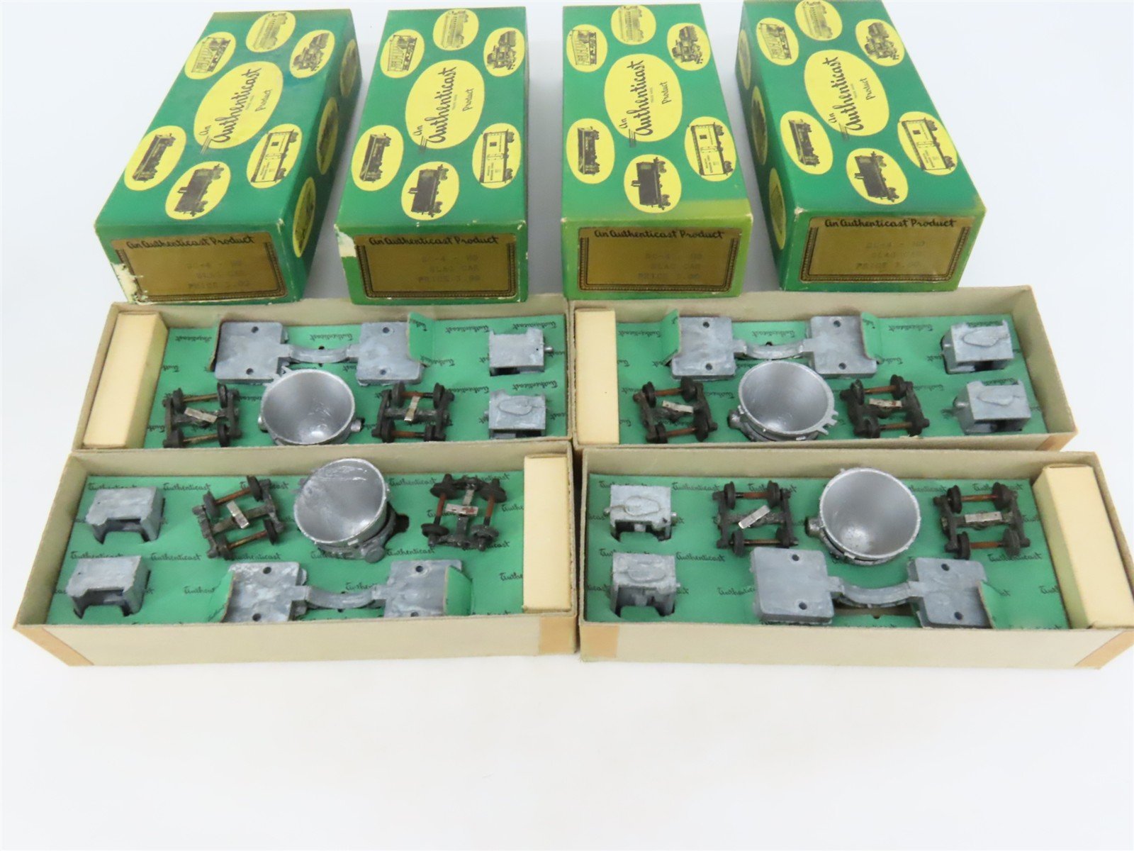 HO Scale Authenticast Kit SC-4 Unpainted Slag Car Set of 4