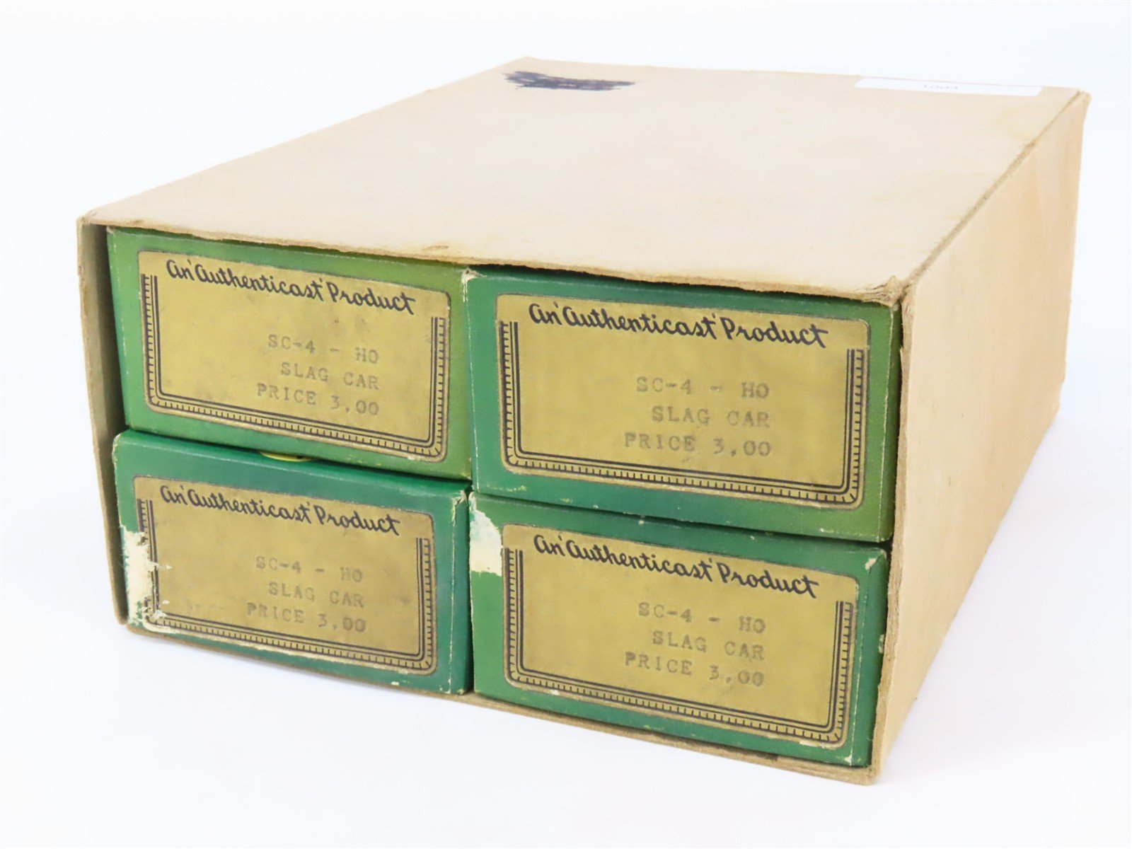 HO Scale Authenticast Kit SC-4 Unpainted Slag Car Set of 4