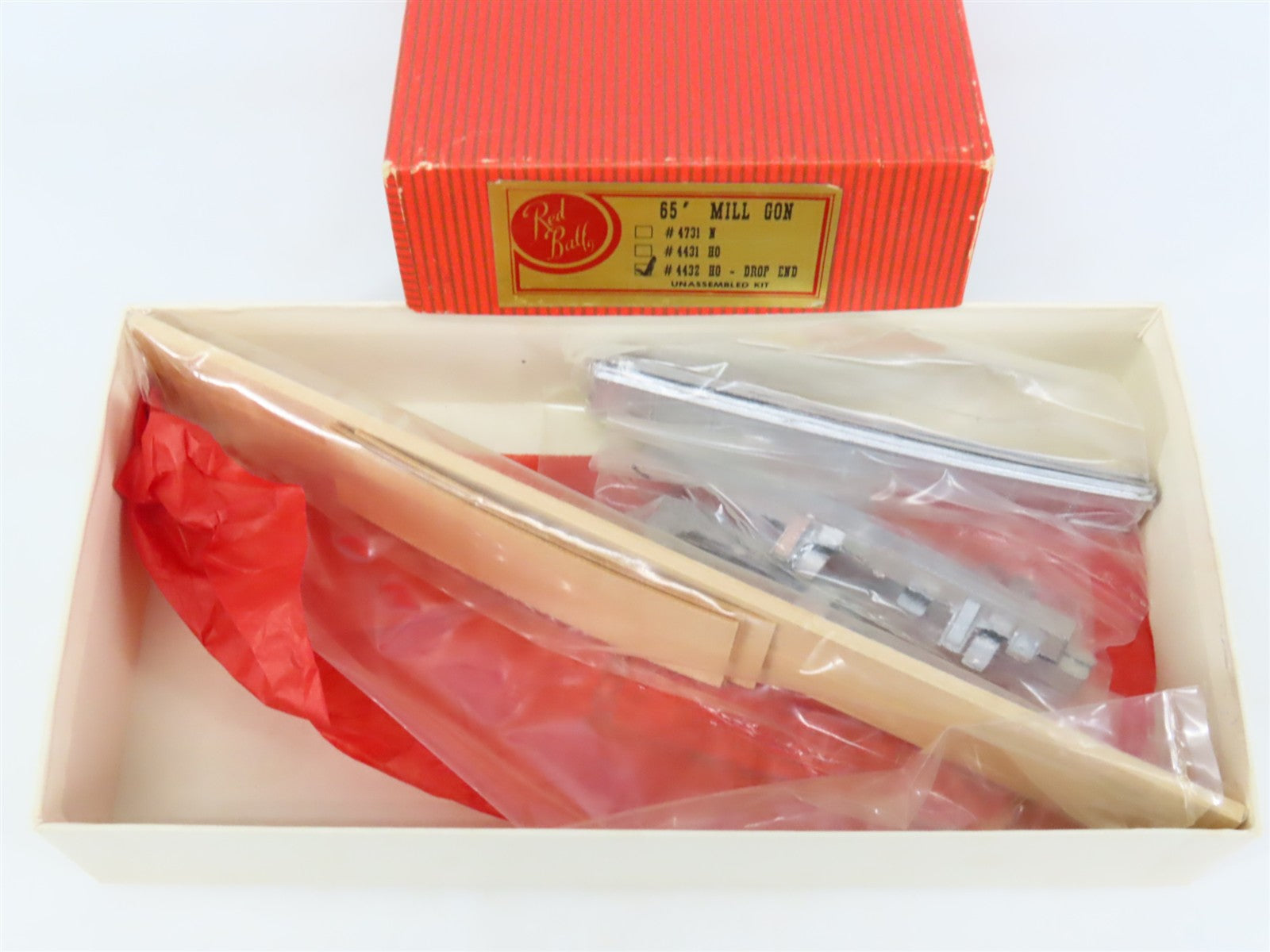 HO Scale REDBALL Kit #4432 Unpainted 65' Mill Gondola