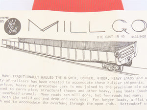 HO Scale REDBALL Kit #4432 Unpainted 65' Mill Gondola