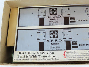 HO Scale REDBALL Kit SFRD Santa Fe Railroad Dry Ice Reefer #6008