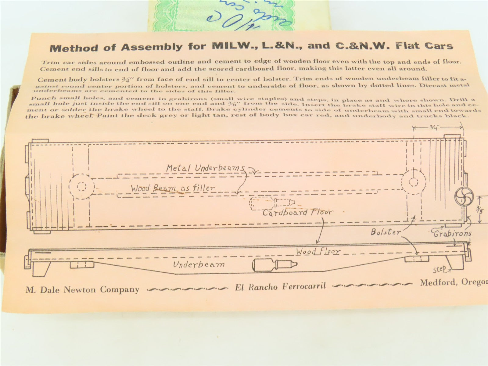 HO Scale REDBALL Kit MILW Milwaukee Road 46' Flat Car #63613