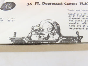 HO Scale REDBALL Kit 4329 Unpainted 36' Depressed Center Flat Car